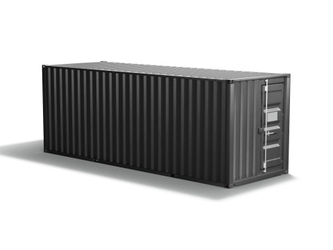 Black Cargo Container - shipping steel box 3D मॉडल