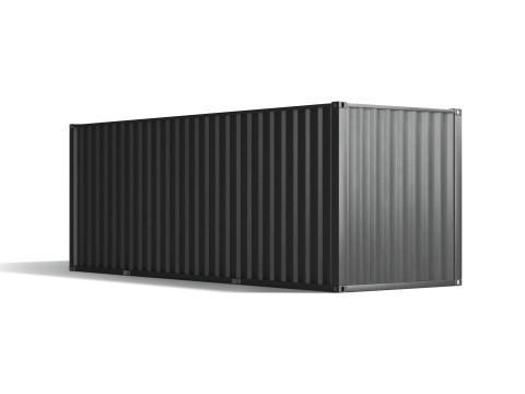 Black Cargo Container - shipping steel box 3D मॉडल
