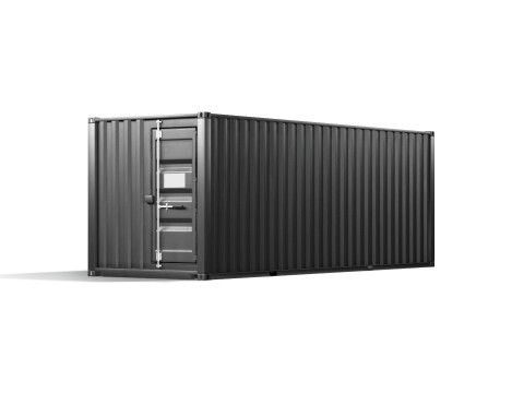 Black Cargo Container - shipping steel box 3D मॉडल