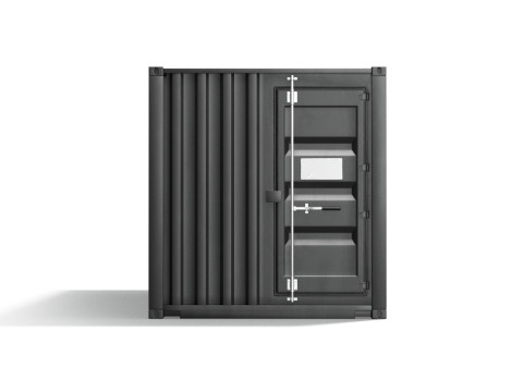 Black Cargo Container - shipping steel box 3D मॉडल