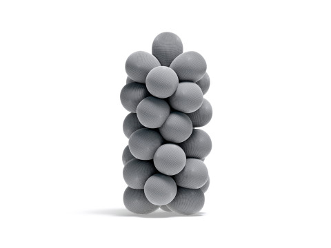 Balloon Arch Set - spiral gold silver round balls column 3D मॉडल