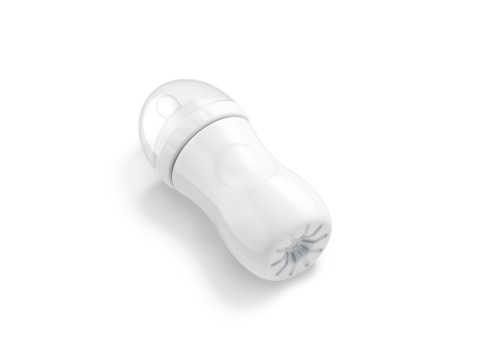 White Plastic Baby Bottle - children milk feeding container 3D 模型