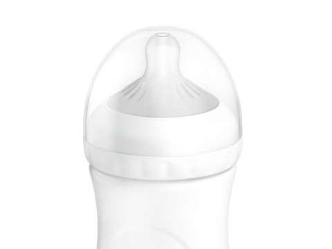 White Plastic Baby Bottle - children milk feeding container 3D 模型
