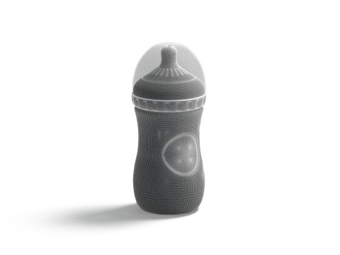 White Plastic Baby Bottle - children milk feeding container 3D 模型