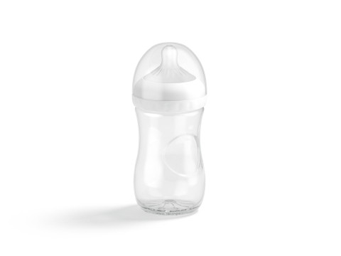 Empty Plastic Baby Bottle - transparent children milk feeding container 3D Model