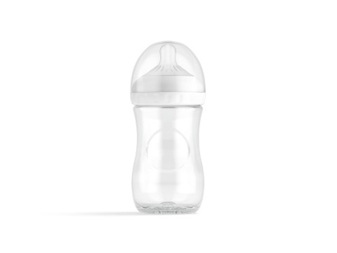 Empty Plastic Baby Bottle - transparent children milk feeding container Modelo 3D