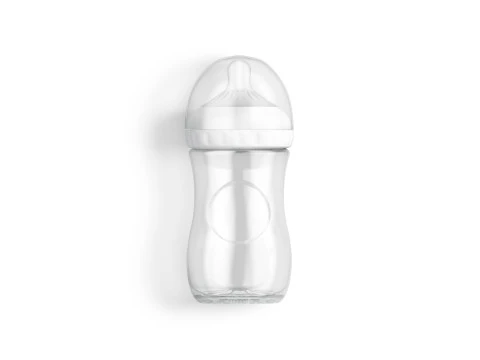Empty Plastic Baby Bottle - transparent children milk feeding container 3D Model