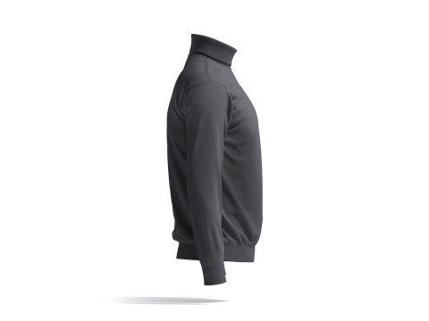 Black Turtleneck Sweater - long neck knitted mens pullover 3D Model