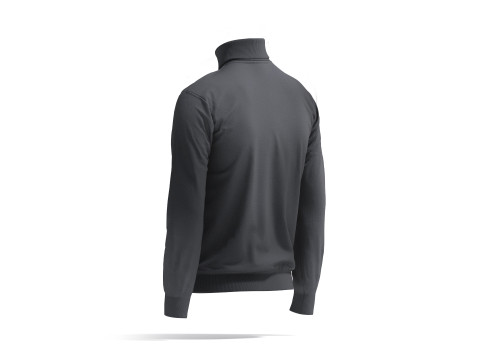 Black Turtleneck Sweater - long neck knitted mens pullover 3D Model