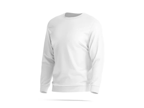 White Sweater - crewneck mens sweatshirt 3D Model