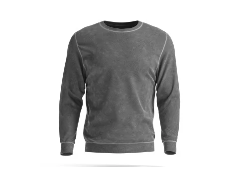 White Sweater - crewneck mens sweatshirt 3D Model