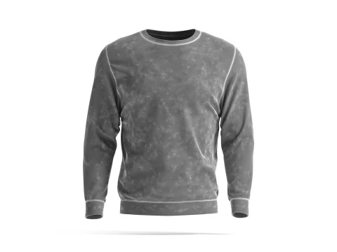 White Sweater - crewneck mens sweatshirt 3D Model
