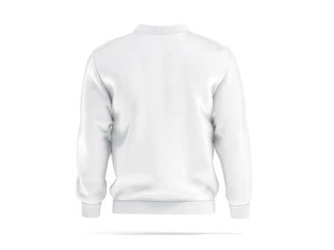 White Bomber Jacket - mens casual puffer 3D Model