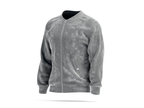 White Bomber Jacket - mens casual puffer 3D Model