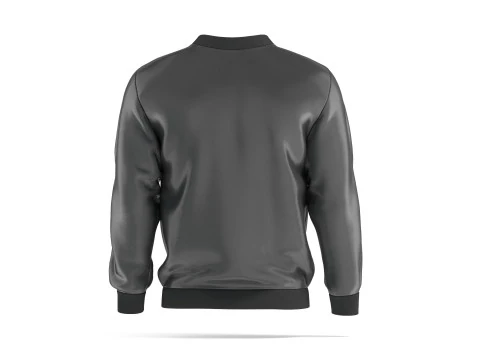 Black Bomber Jacket - mens casual puffer 3D Model