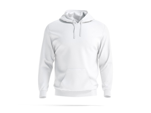 White Hoodie - sports sweatshirt with hood Model 3D