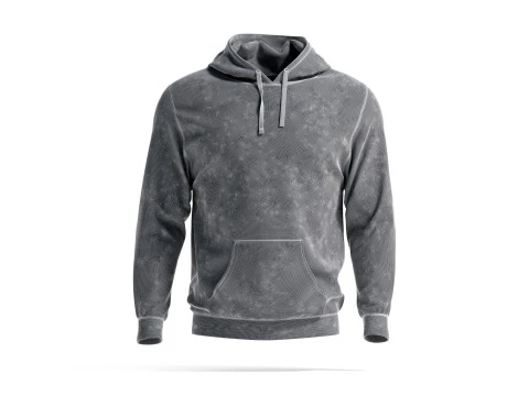Capuz Branco - moletom esportivo com capuz Modelo 3D