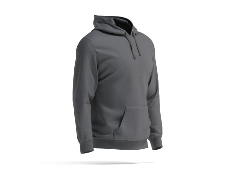 Black Hoodie - sports sweatshirt with hood 3D Model
