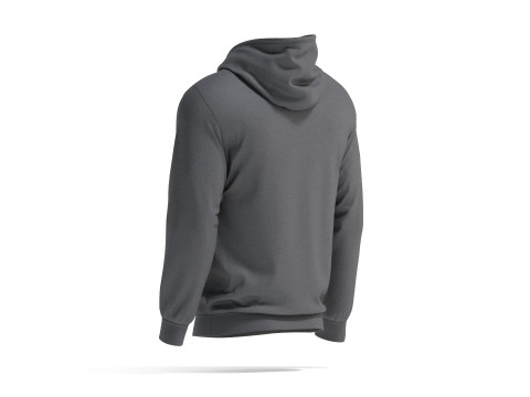 Black Hoodie - sports sweatshirt with hood 3D Model