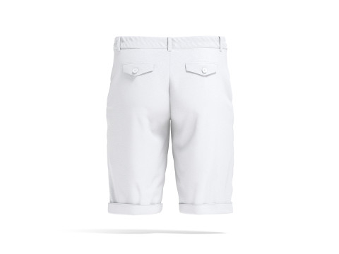 White Casual Shorts - mens classic short pants 3D Model