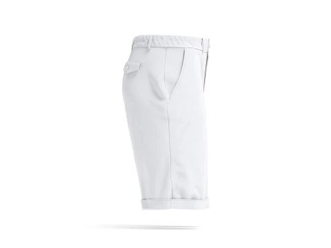White Casual Shorts - mens classic short pants 3D Model