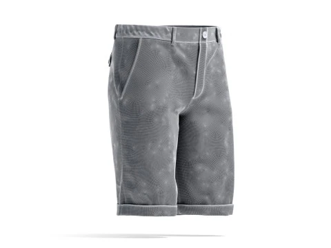 White Casual Shorts - mens classic short pants 3D Model