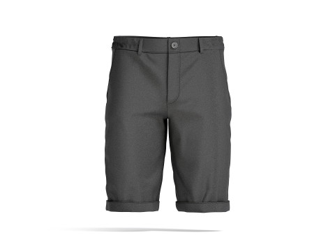 Black Casual Shorts - mens classic short pants Modelo 3D