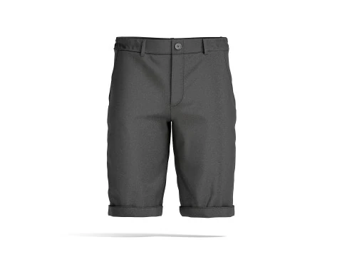 ブラックカジュアルショートパンツ - メンズクラシックショートパンツ 3Dモデル