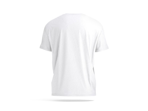 White Oversized T-Shirt- mens wrinkled crewnecktshirt Modelo 3D