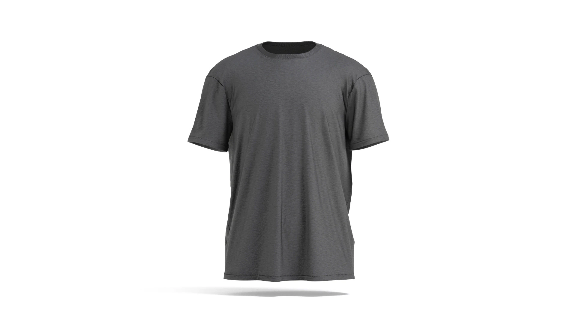 Black Oversized T-Shirt- mens wrinkled crewnecktshirt 3D Model .c4d .max .obj .3ds .fbx .stl .blend 