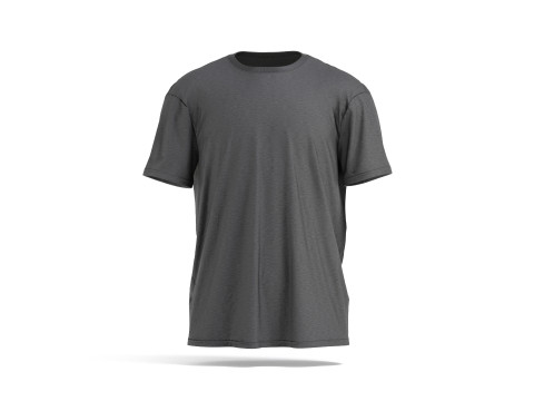Black Oversized T-Shirt- mens wrinkled crewnecktshirt 3D Model