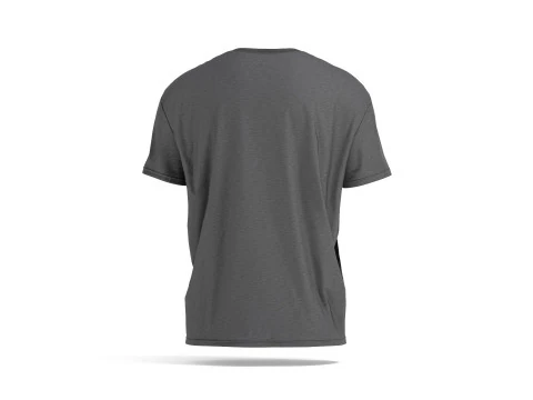 Black Oversized T-Shirt- mens wrinkled crewnecktshirt 3D Model