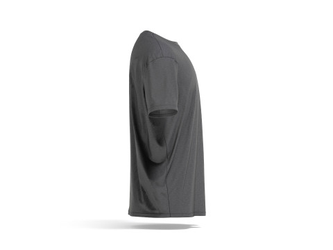 Black Oversized T-Shirt- mens wrinkled crewnecktshirt Modello 3D