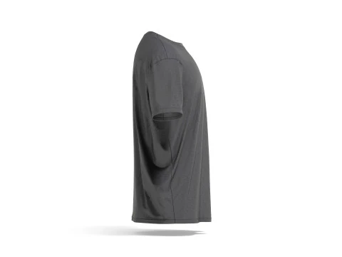 Black Oversized T-Shirt- mens wrinkled crewnecktshirt 3D Model