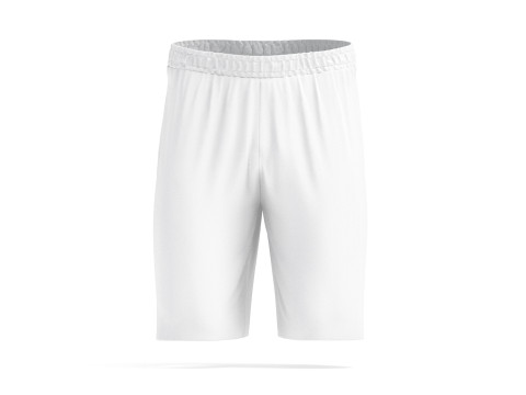 White Sport Shorts - mens soccer short pants Modelo 3D