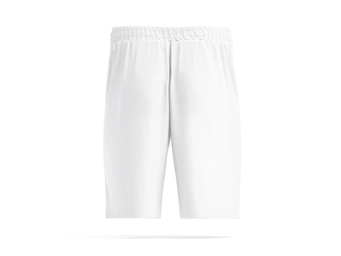 White Sport Shorts - mens soccer short pants 3D Model