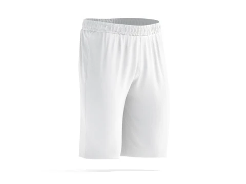 White Sport Shorts - mens soccer short pants 3D Model