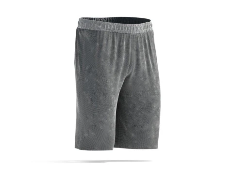 White Sport Shorts - mens soccer short pants 3D Model