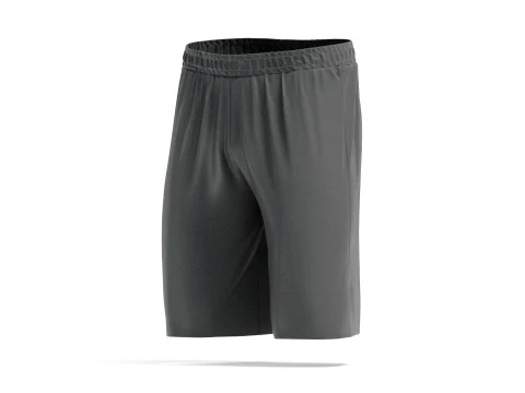 Black Sport Shorts - mens soccer short pants 3D Model