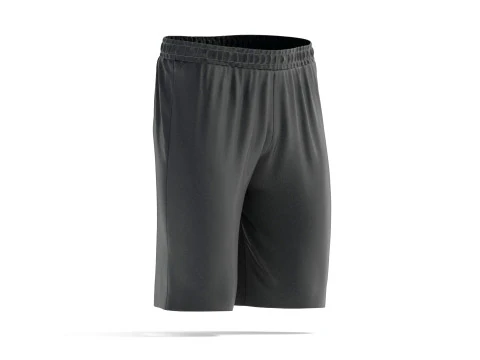 Black Sport Shorts - mens soccer short pants 3D Model