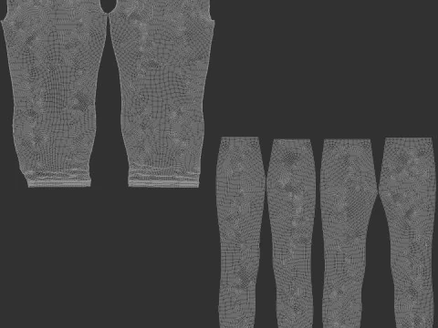Black Womens Leggings - sport female leggins 3D Model