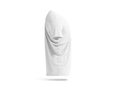 White Mens T-Shirt - melange wrinkled tshirt 3D Model