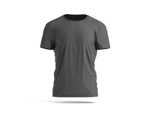 Black Mens T-Shirt - melange wrinkled tshirt Modelo 3D