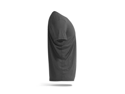 Black Mens T-Shirt - melange wrinkled tshirt 3D Model