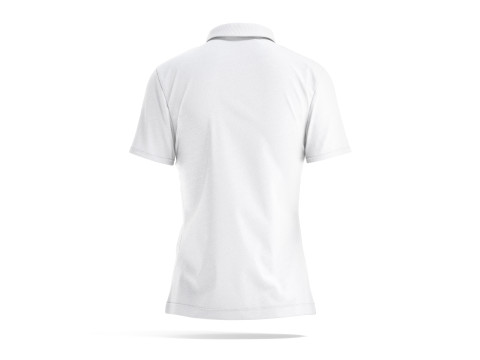 White Womens Polo Shirt - sport female tshirt with collar Modelo 3D