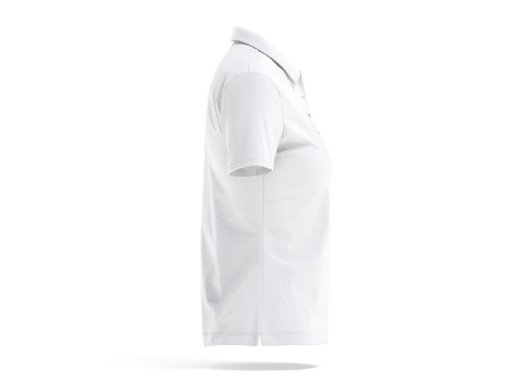 White Womens Polo Shirt - sport female tshirt with collar Modelo 3D