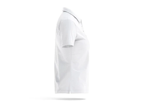 White Womens Polo Shirt - sport female tshirt with collar 3D Model