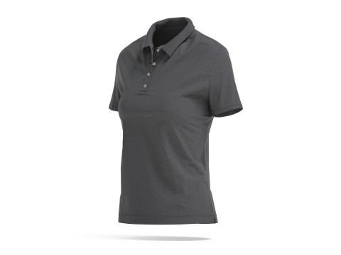 Black Womens Polo Shirt - sport female tshirt with collar 3D Model