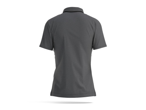 Black Womens Polo Shirt - sport female tshirt with collar 3D Model