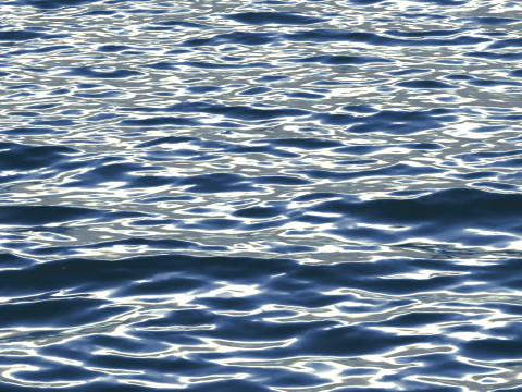 Animated Blue Ocean Surface - sea wave with cyclic looped animation 3D Model
